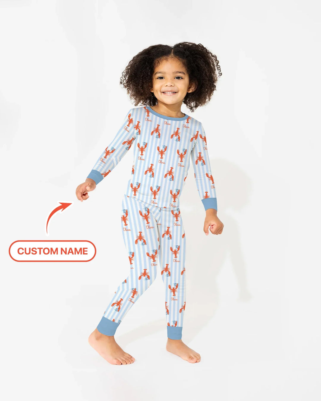 Custom Name Crawfish Beer Season Bamboo Two Piece Long Sleeve Pajama Set