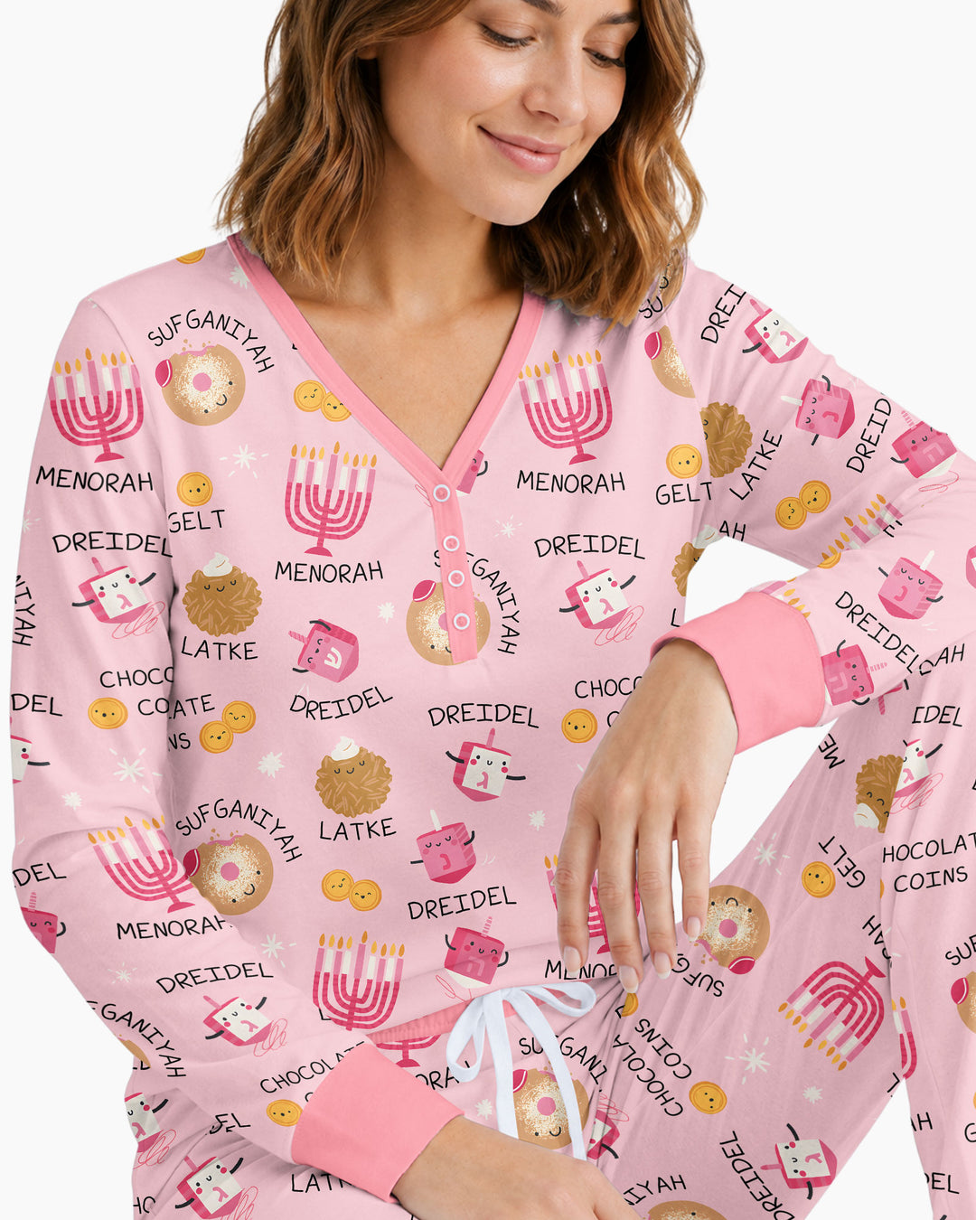 Family Hanukkah Matching Bamboo Women Pajama Set