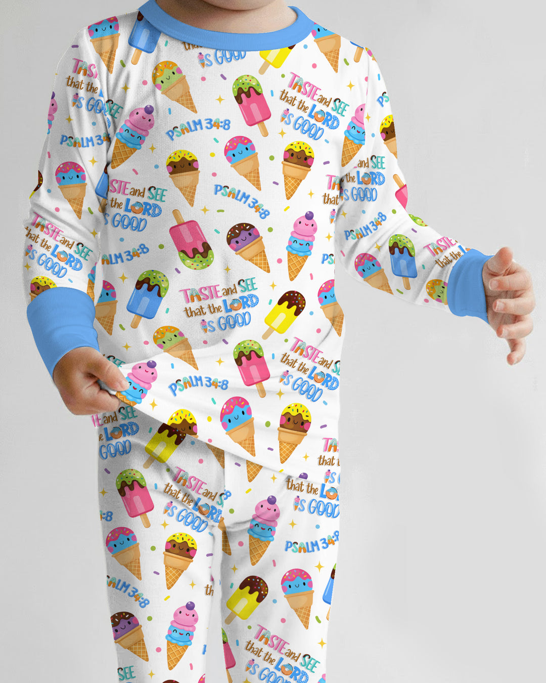 Template Bamboo Two Piece Long Sleeve Pyjamas Set