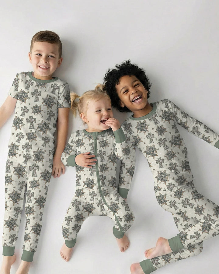 Template Bamboo Two Piece Long Sleeve Pyjamas Set