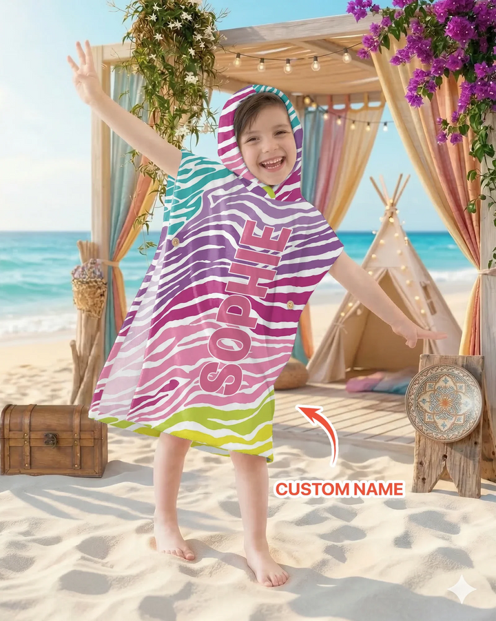 Pretty Pattern Bamboo Swim Poncho