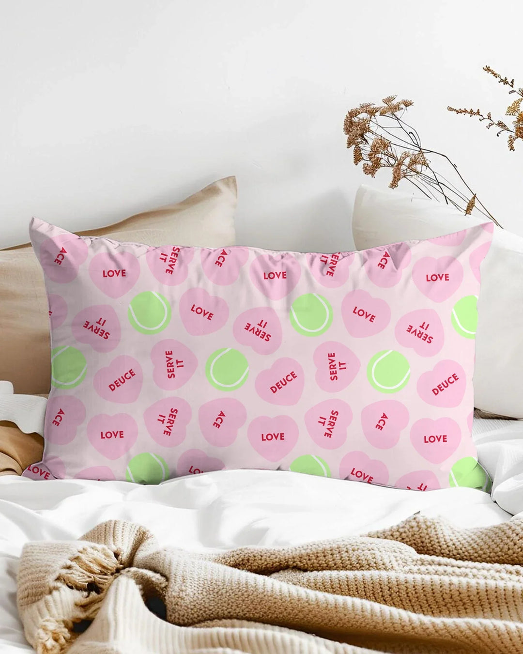 Tennis with Love Bamboo Pillow Case