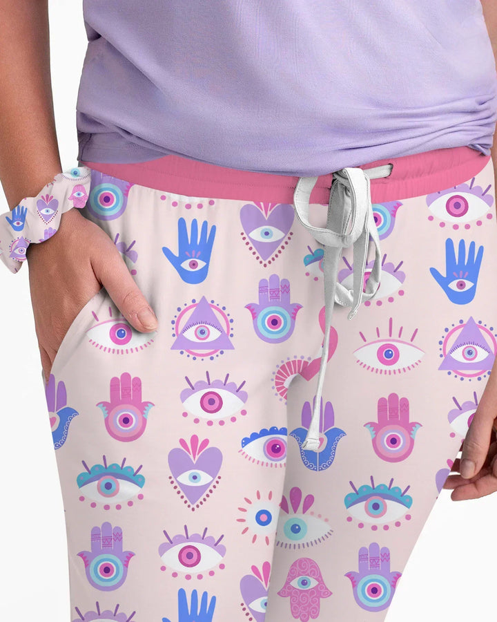 Hamsa Heart Guardians Family Matching Bamboo Women Pajama Set