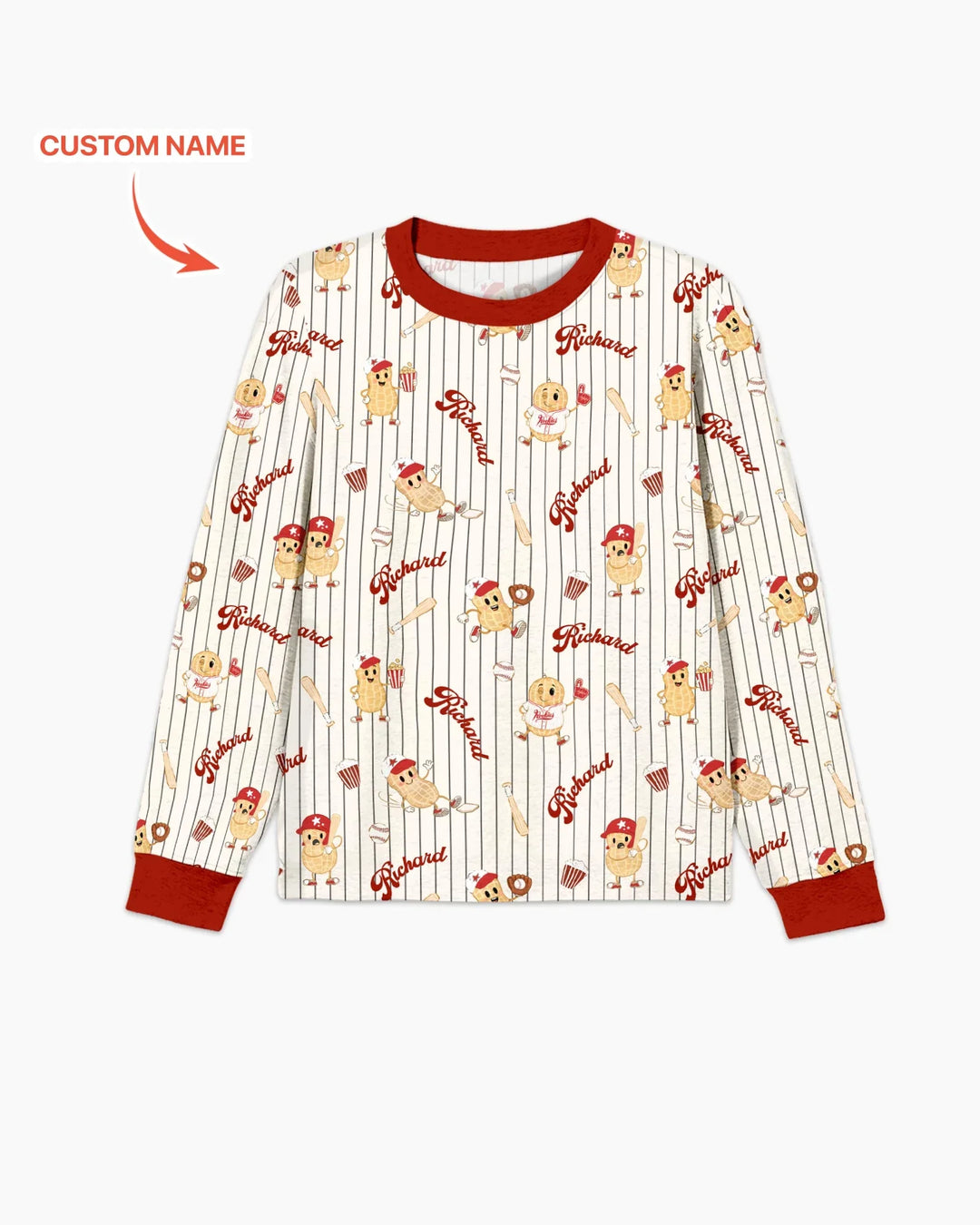 Custom Nam Retro Ballgame Bamboo Men's Pajama Set