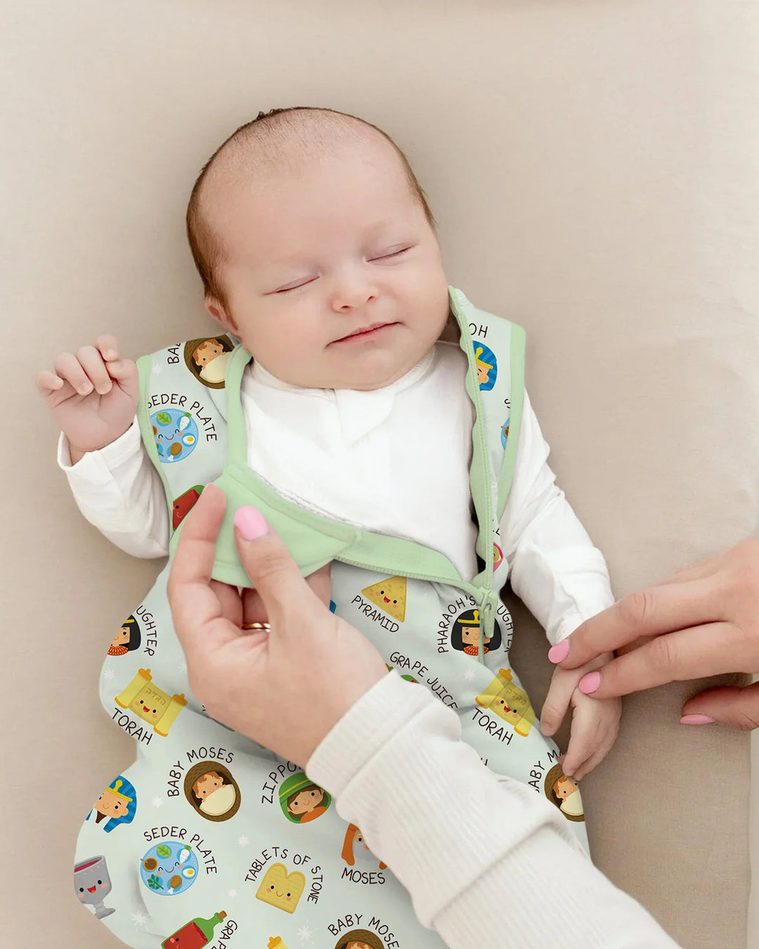 Cute Passover Characters Bamboo Sleep Bag