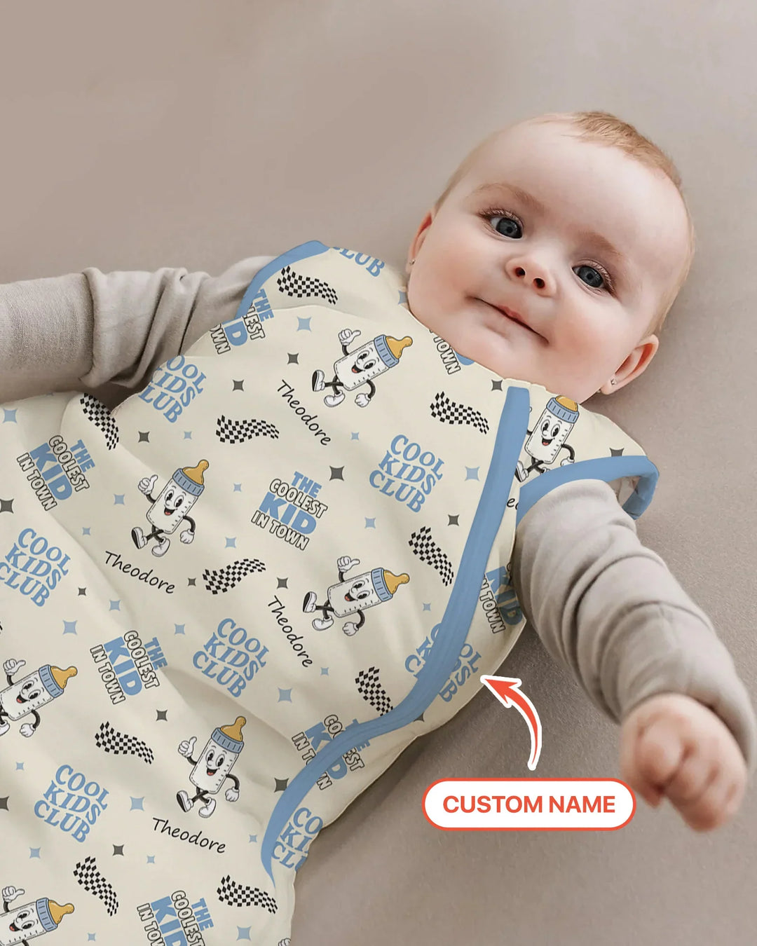 Custom Name Cool Club Daddy & Me Matching Bamboo Sleep Bag