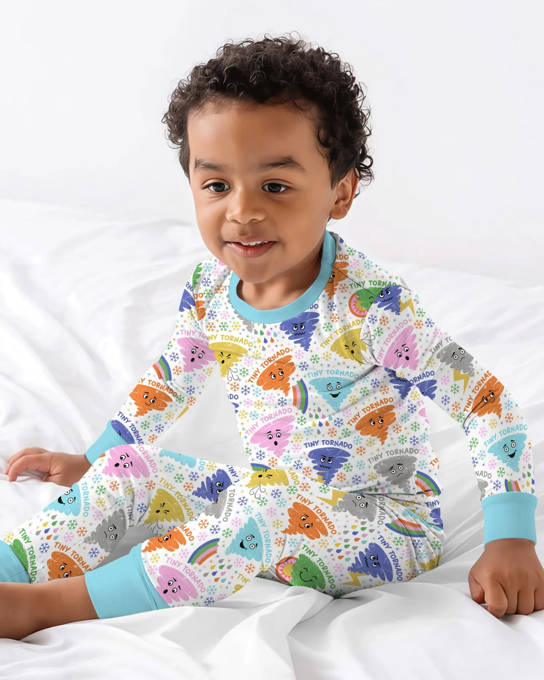 Tornado Family Matching Bamboo Two Piece Long Sleeve Pajama Set