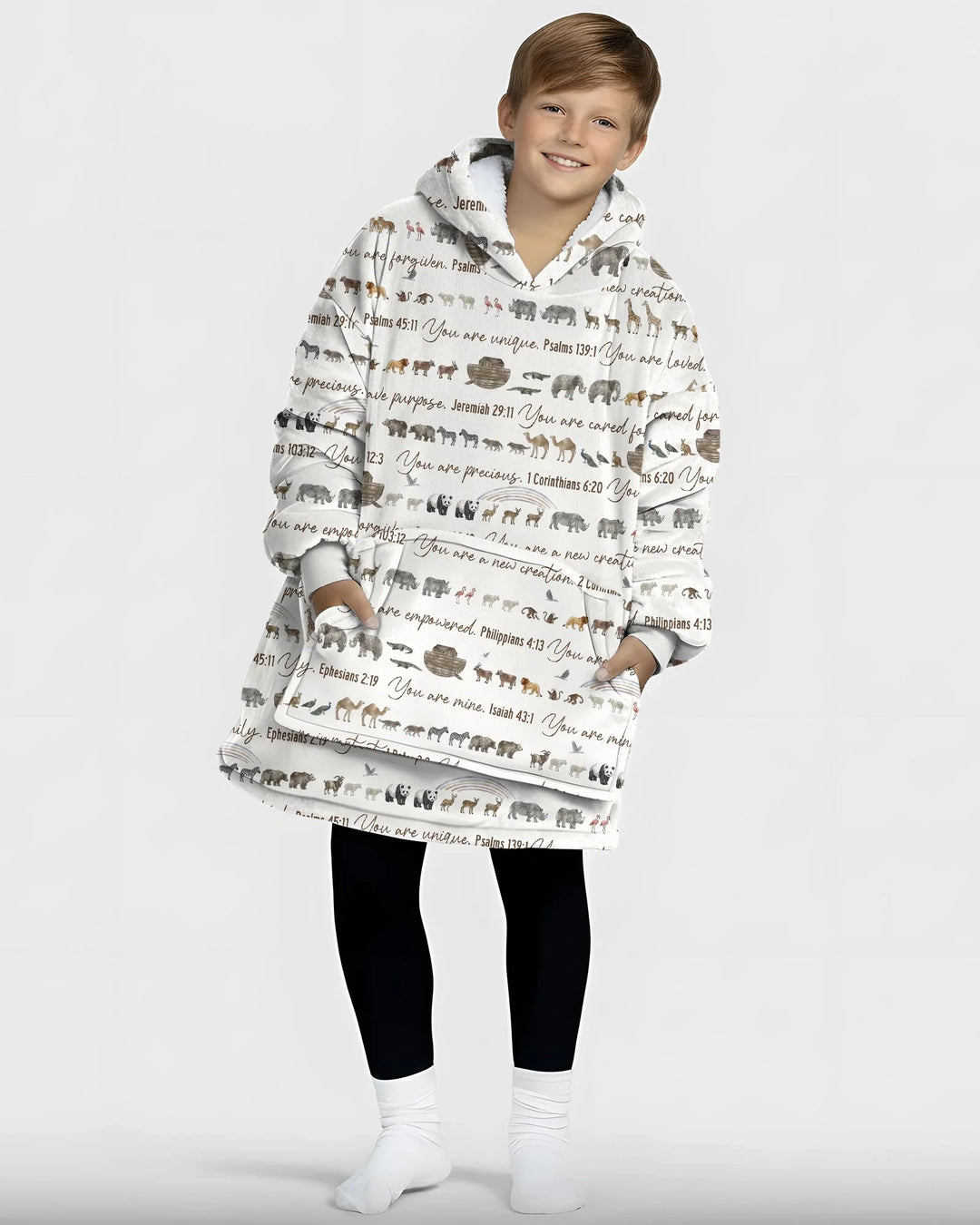 Biblical Noah's Ark Wearable Bamboo Blanket Hoodie