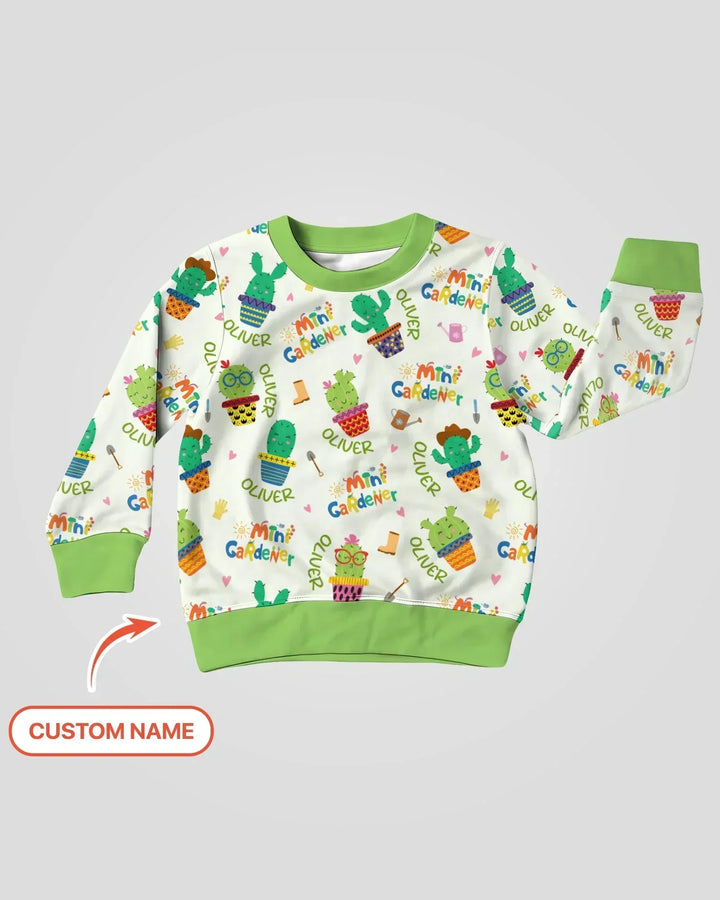 Custom Name Mini Gardener Bamboo Crewneck Sweatshirt