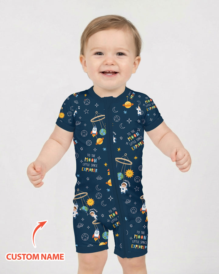 Little Astronaut Big Dream Bamboo Shorty Zippy
