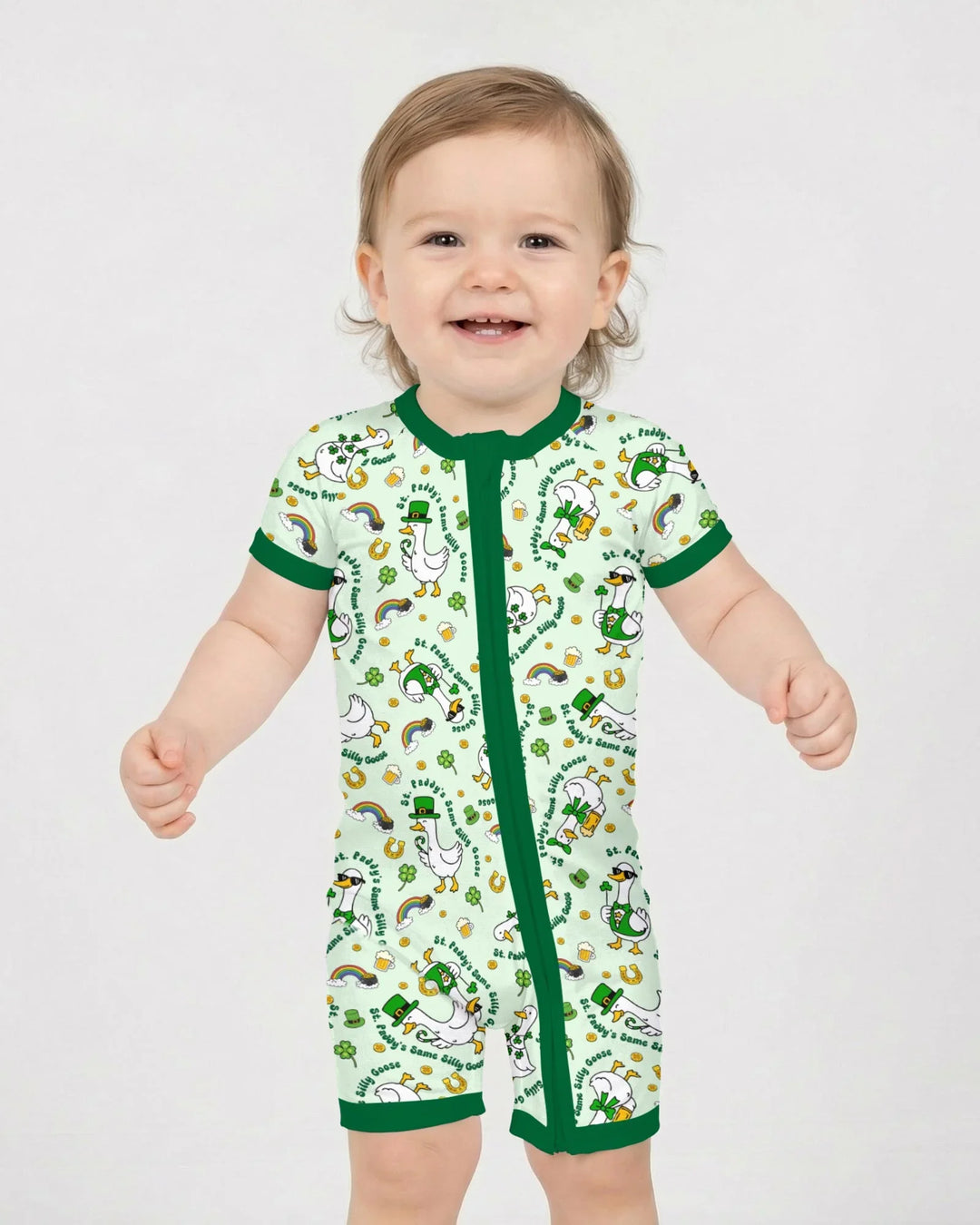 St. Patrick's Day Silly Goose Bamboo Shorty Zippy