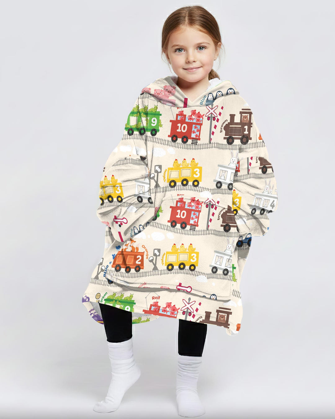 Color Train Bamboo Blanket Hoodie