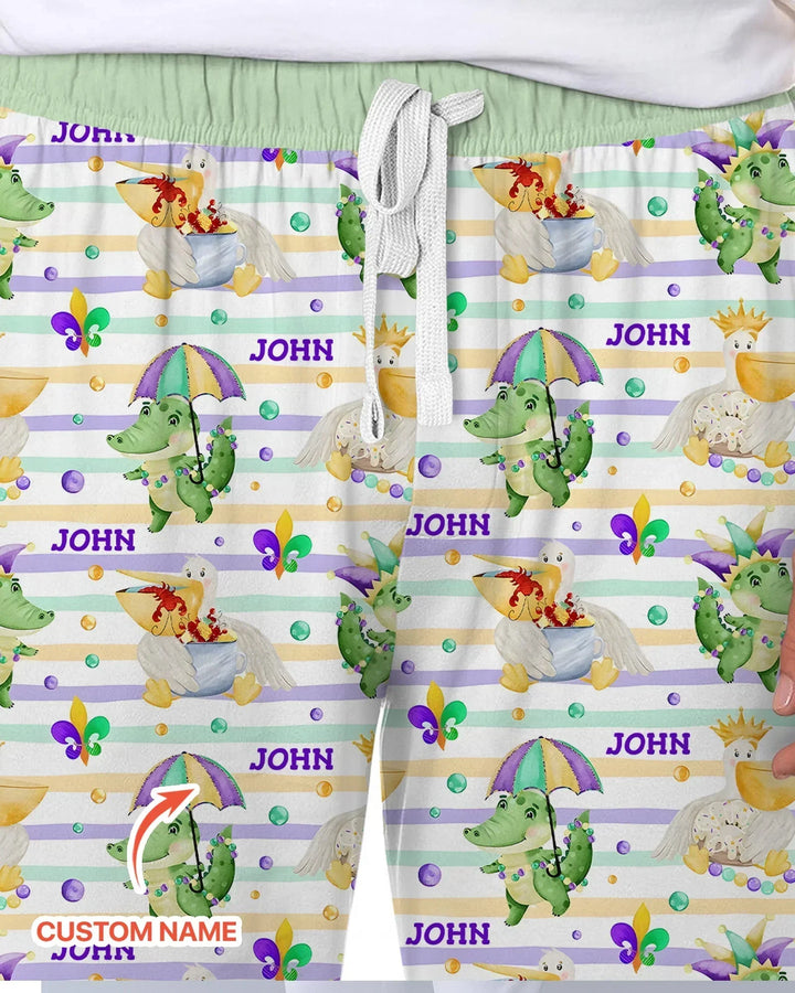 Happy Mardi Gras Adventure Family Matching Bamboo Men's Pajama Set