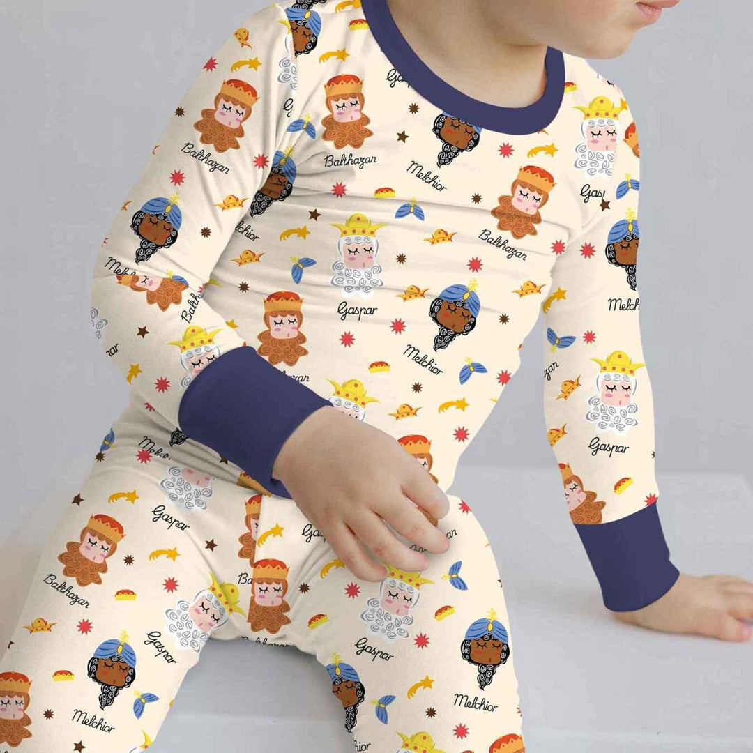 Tres Reyes Magos Bamboo Two Piece Long Sleeve Pajama Set