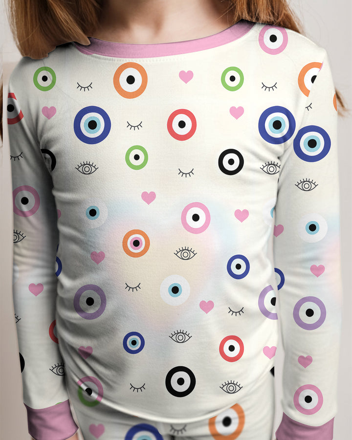 Evil Eye Bamboo Two Piece Long Sleeve Pajama Set