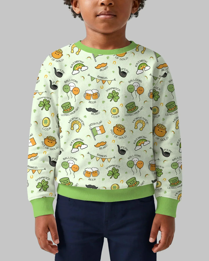 Kawaii St Patrick's Day Bamboo Crewneck Sweatshirt
