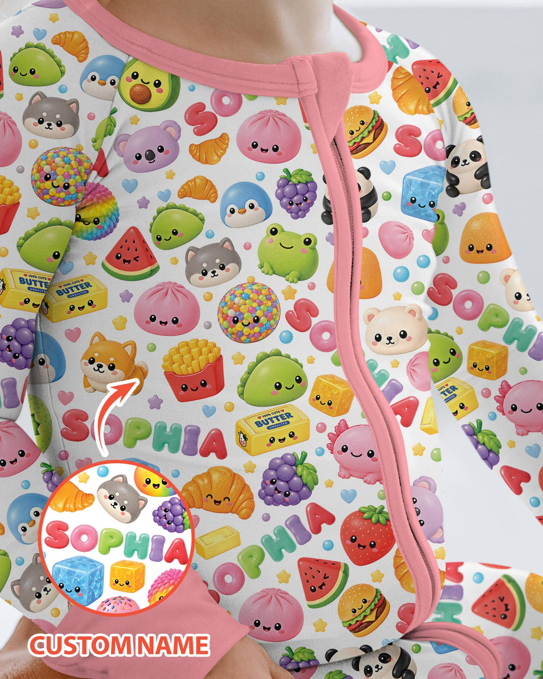 Just A Girl Who Loves Squishies Custom Name Bamboo Convertible Zippy