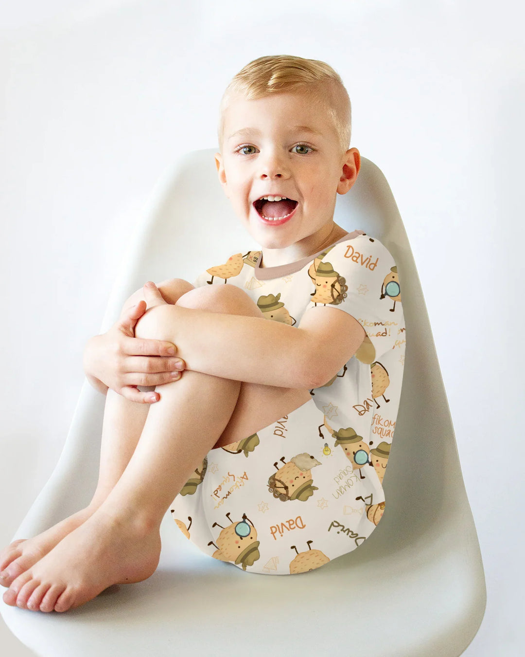Custom Name Passover Afikoman Bamboo Two Piece Short Sleeve Shorts Pajama Set