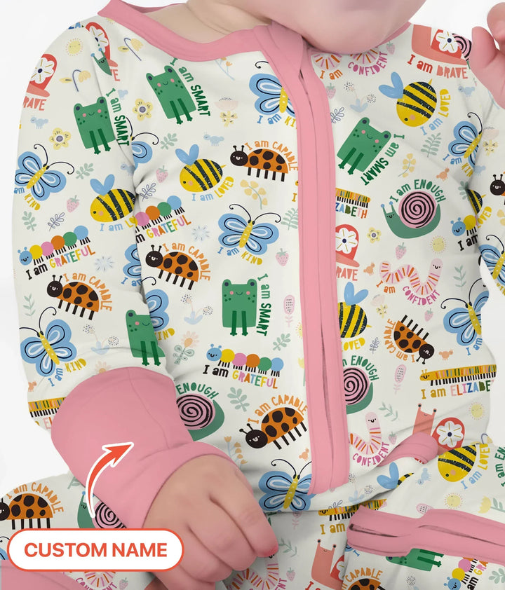 Spring Garden Custom Name Bamboo Convertible Zippy