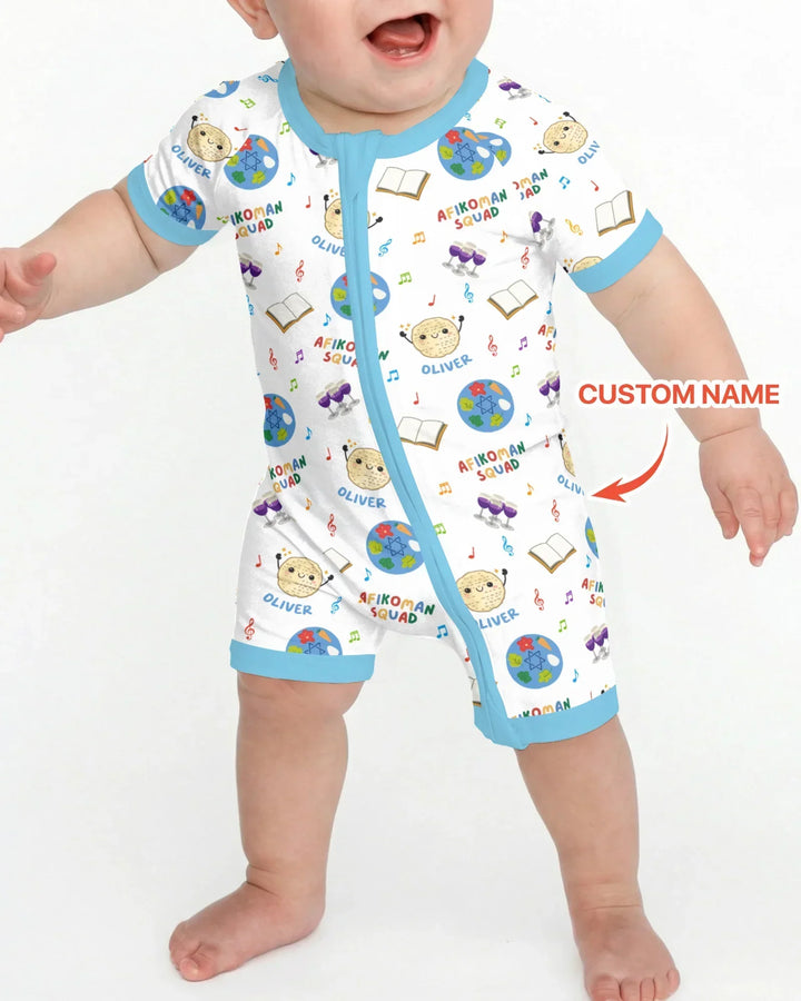 Custom Name Passover Afikoman Squad Bamboo Shorty Zippy