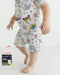 Colorable God Says I Am Butterfly Bamboo Two Piece Short Sleeve Shorts Pajama Set