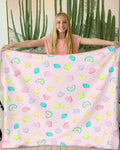 Pastel Lucky Charms Scatter Bamboo Blanket