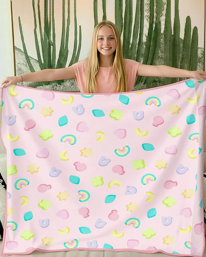 Pastel Lucky Charms Scatter Bamboo Blanket