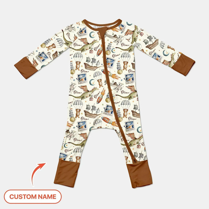 Adventure Dreams Custom Name Bamboo Convertible Zippy