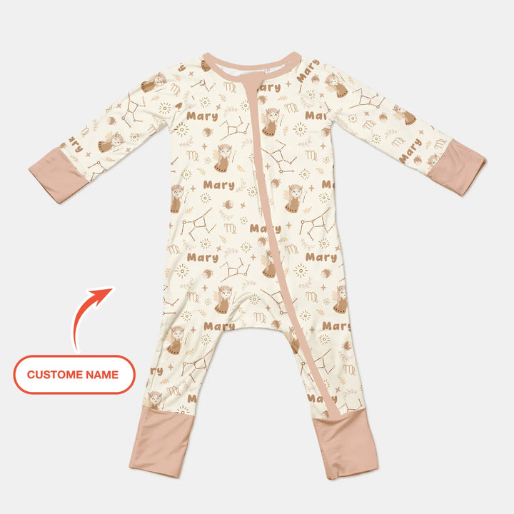 Bohemian Baby Zodiac Signs Custom Name Bamboo Convertible Zippy