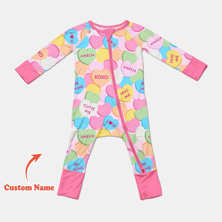 Valentine Candy Crush Family Matching Bamboo Convertible Zippy