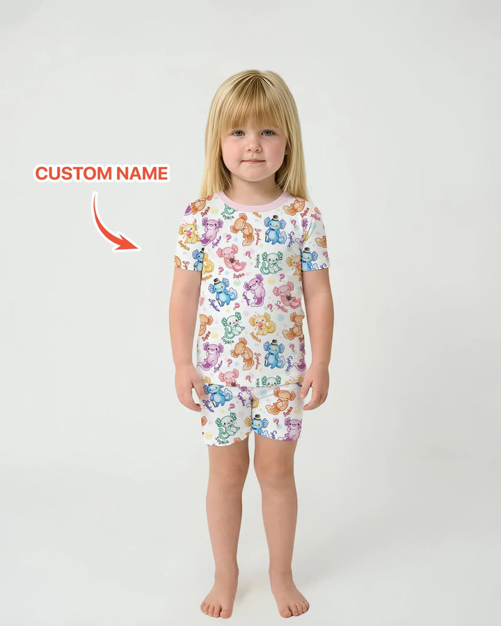 I Axololt Questions Bamboo Two Piece Short Sleeve Short Pajama Set