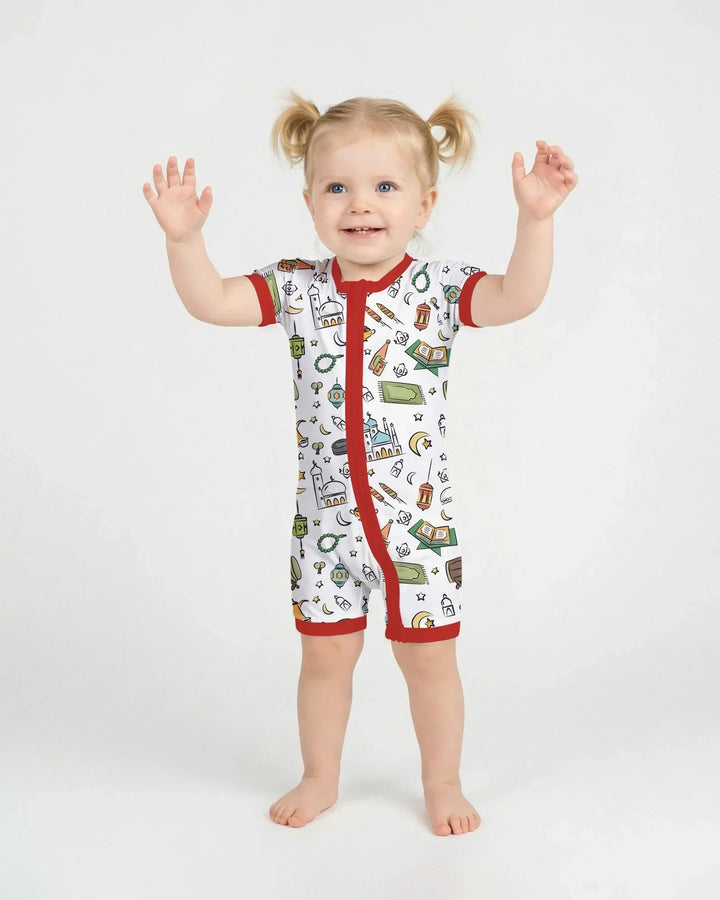 Ramadan Blessings Family Matching Bamboo Shorty Zippy