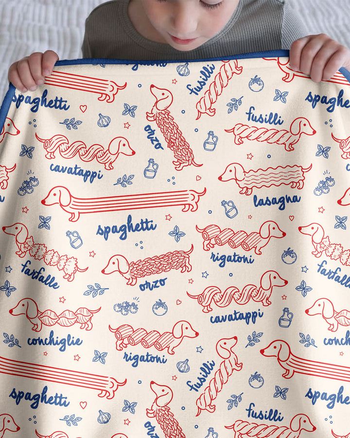 Dachshund Spagetti Bamboo Blanket