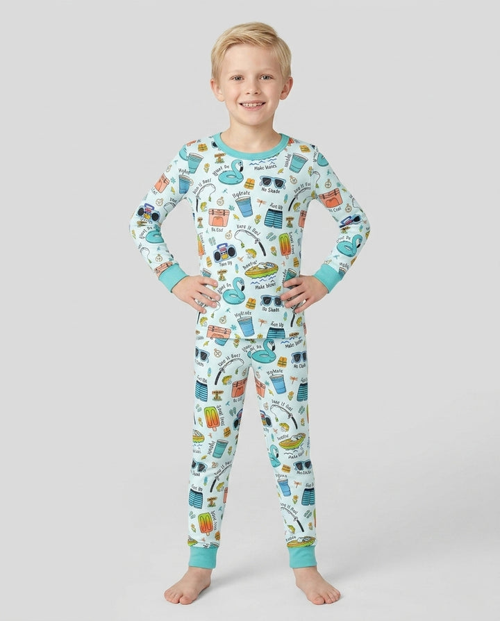 Lake Days Bamboo Two Piece Long Sleeve Pajama Set