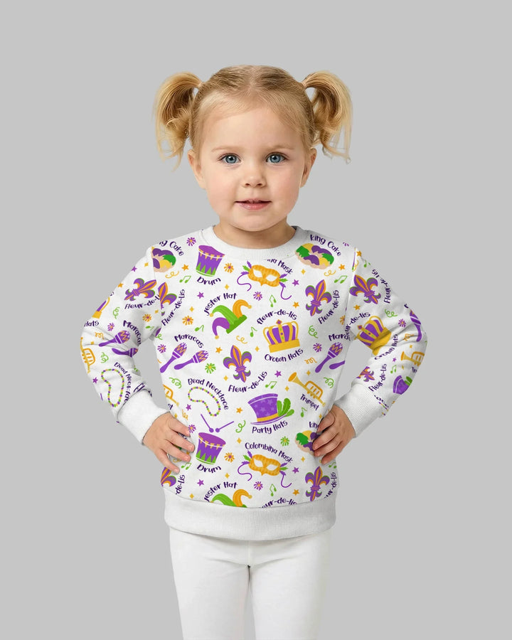 Mardi Gras Family Matching Bamboo Crewneck Sweatshirt