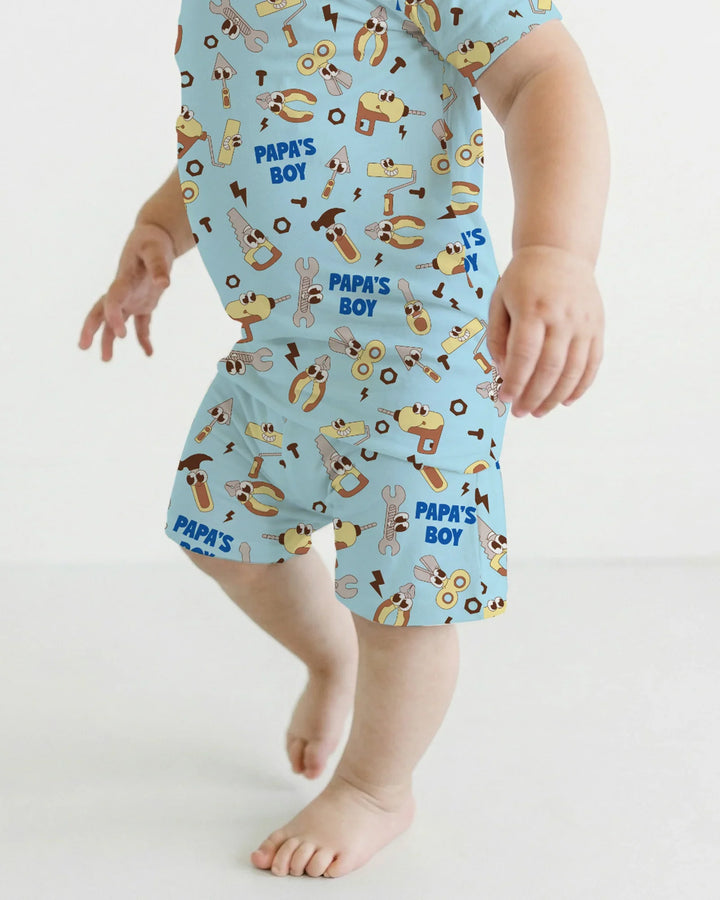 Fixer of All Things Dad Club Bamboo Two Piece Short Sleeve Shorts Pajama Set