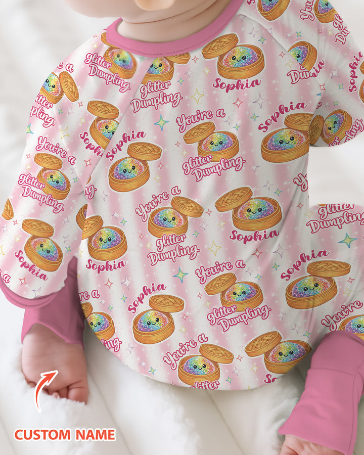 Personalized You're Glitter Dumpling Bamboo Convertible Zippy