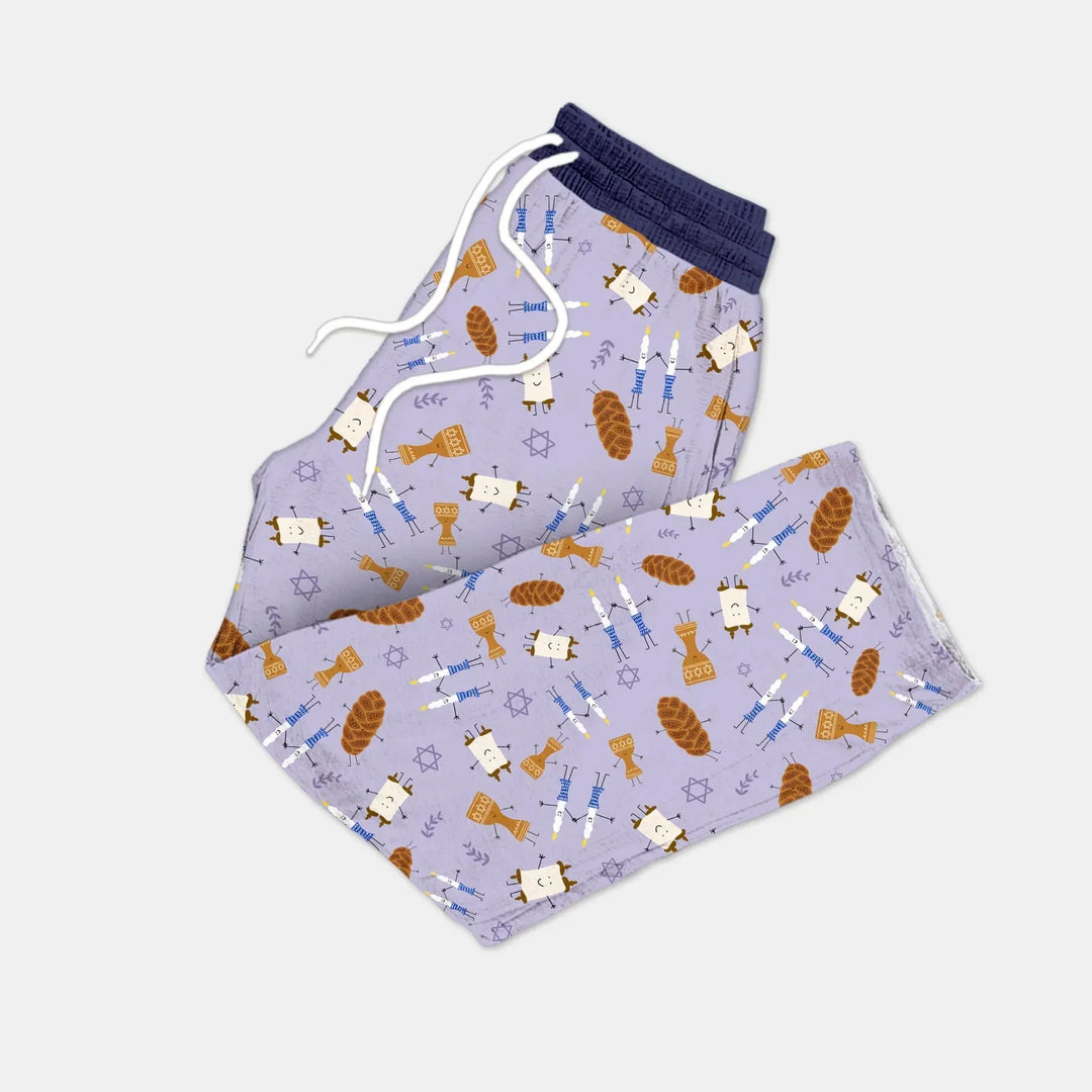 Shabbat Shalom Family Matching Bamboo Men's Pajama Set