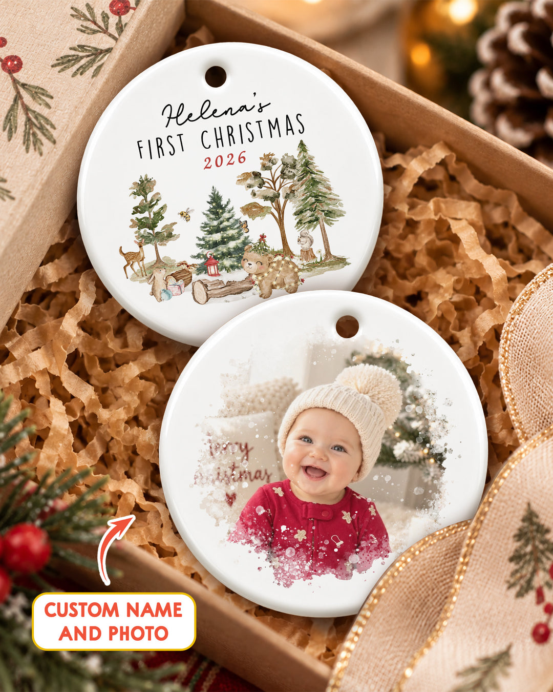 Baby's First Christmas Ceramic Ornament