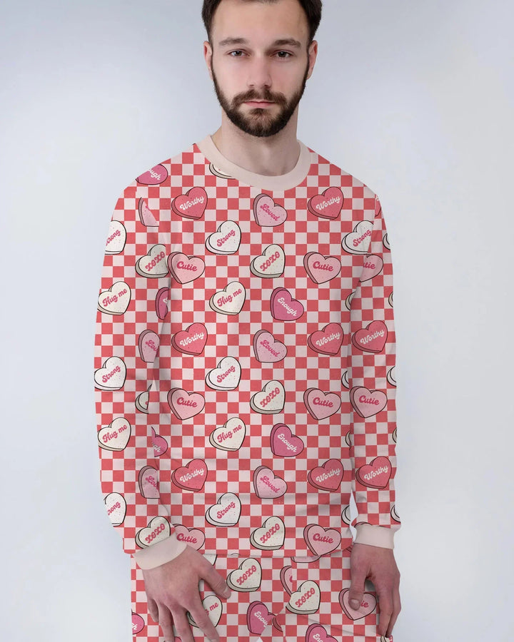 Valentine in Hearts Bamboo Men's Pajama Set