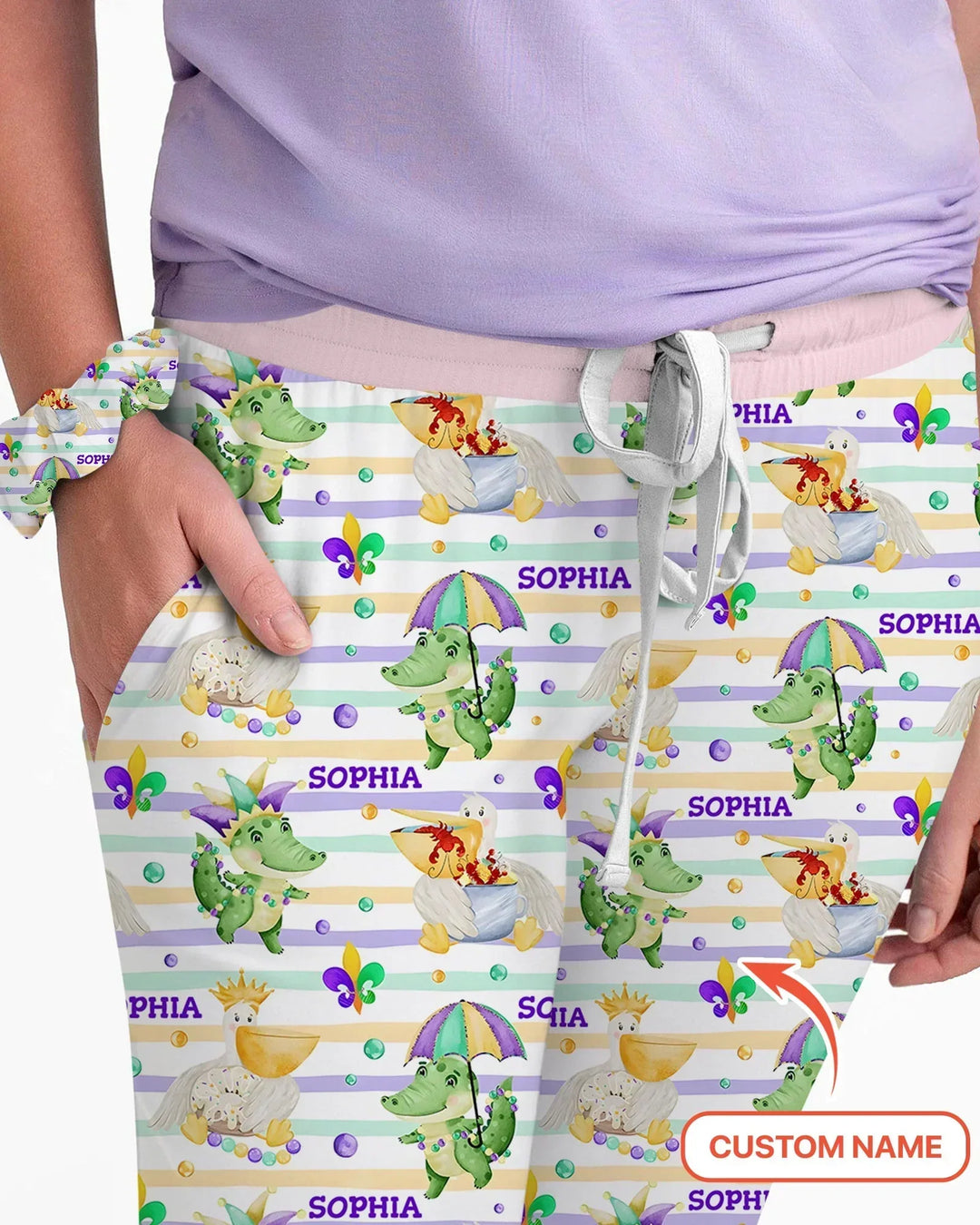 Happy Mardi Gras Adventure Family Matching Bamboo Women Pajama Set