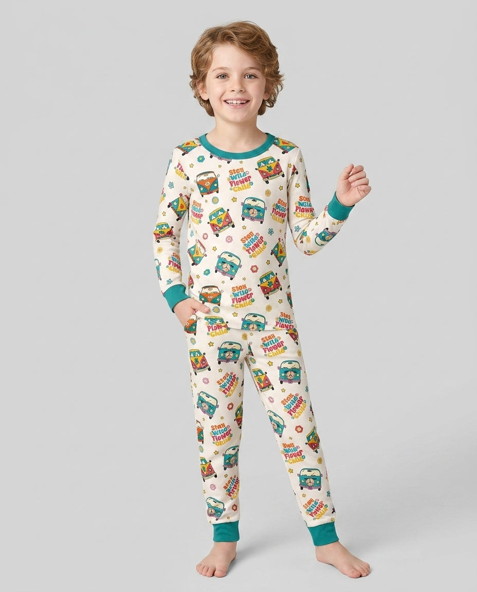 Template Bamboo Two Piece Long Sleeve Pyjamas Set