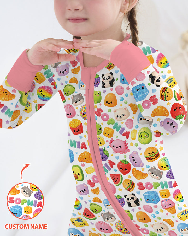 Just A Girl Who Loves Squishies Custom Name Bamboo Convertible Zippy