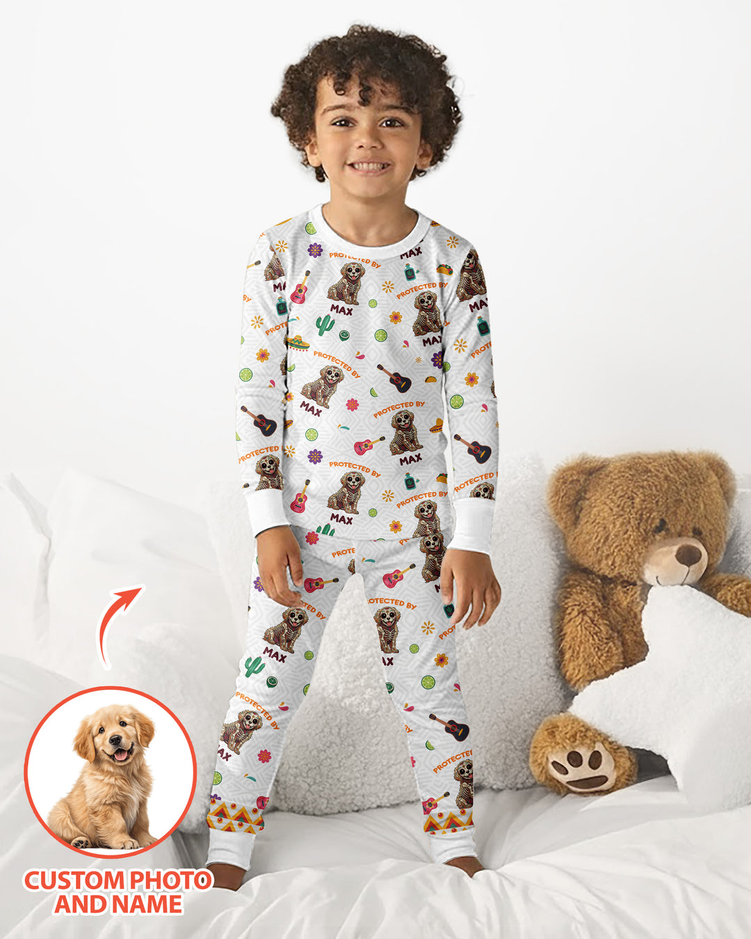 Dia De Los Muertos Bamboo Two Piece Long Sleeve Pajama Set