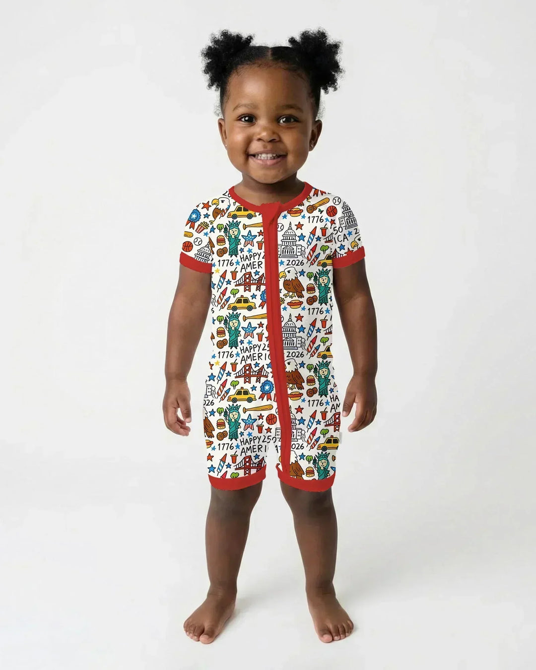 Doodle America 250th Anniversary Family Bamboo Shorty Zippy