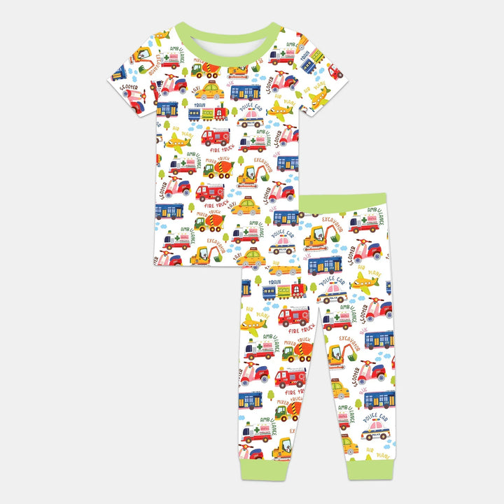 Beep Beep Adventure Bamboo Two Piece Short Sleeve Pajama Set
