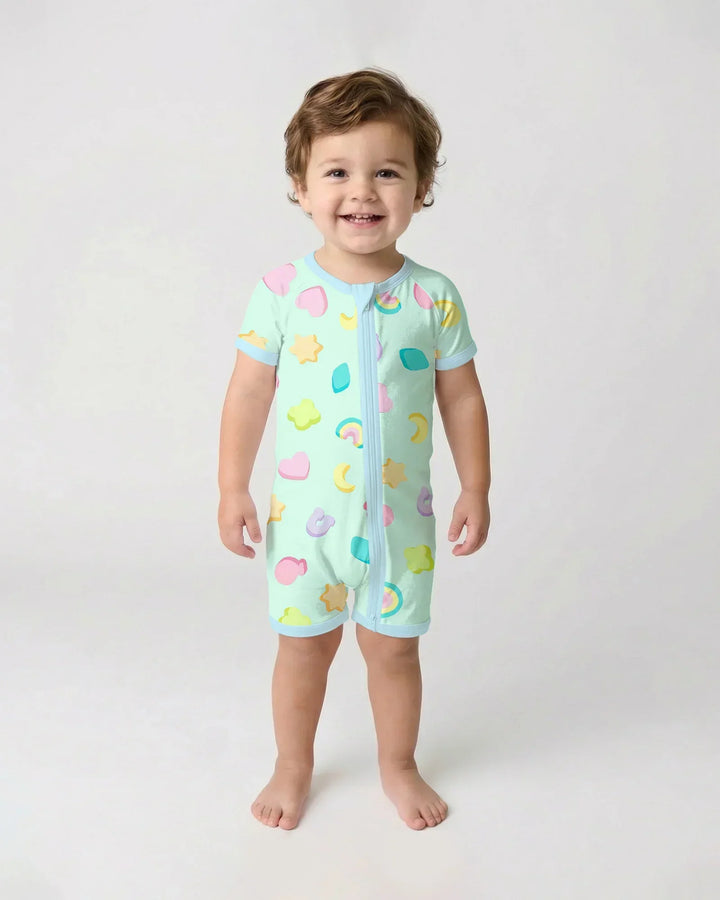 Pastel Lucky Charms Scatter Bamboo Shorty Zippy