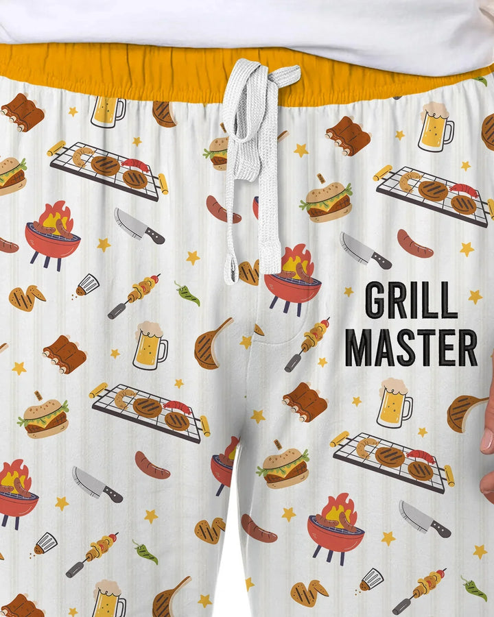 Embroidered Grill Dad Bamboo Men's Pajama Set