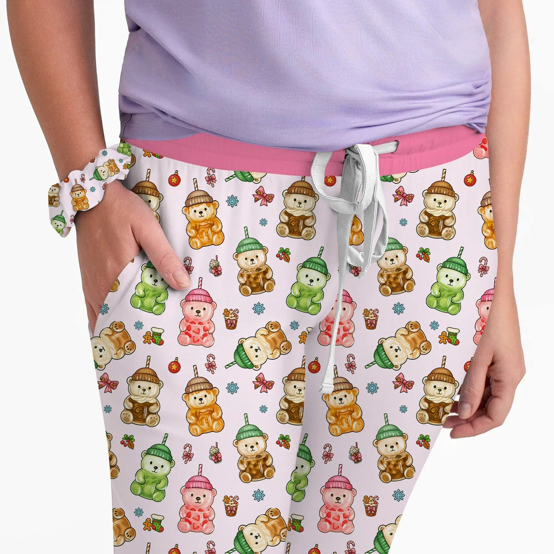 Holiday Bear Cup Custom Bamboo Women Pajama Set