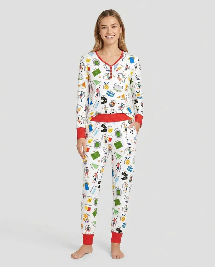 Soccer Fever All About The Game Bamboo Women Pajama Set